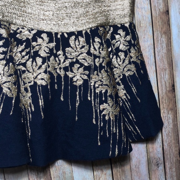 NWT Katherine Kidd Gorgeous and Gold Peplum Skirt - Picture 4 of 7